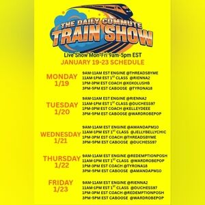 Yellow and Blue Train Show Poster